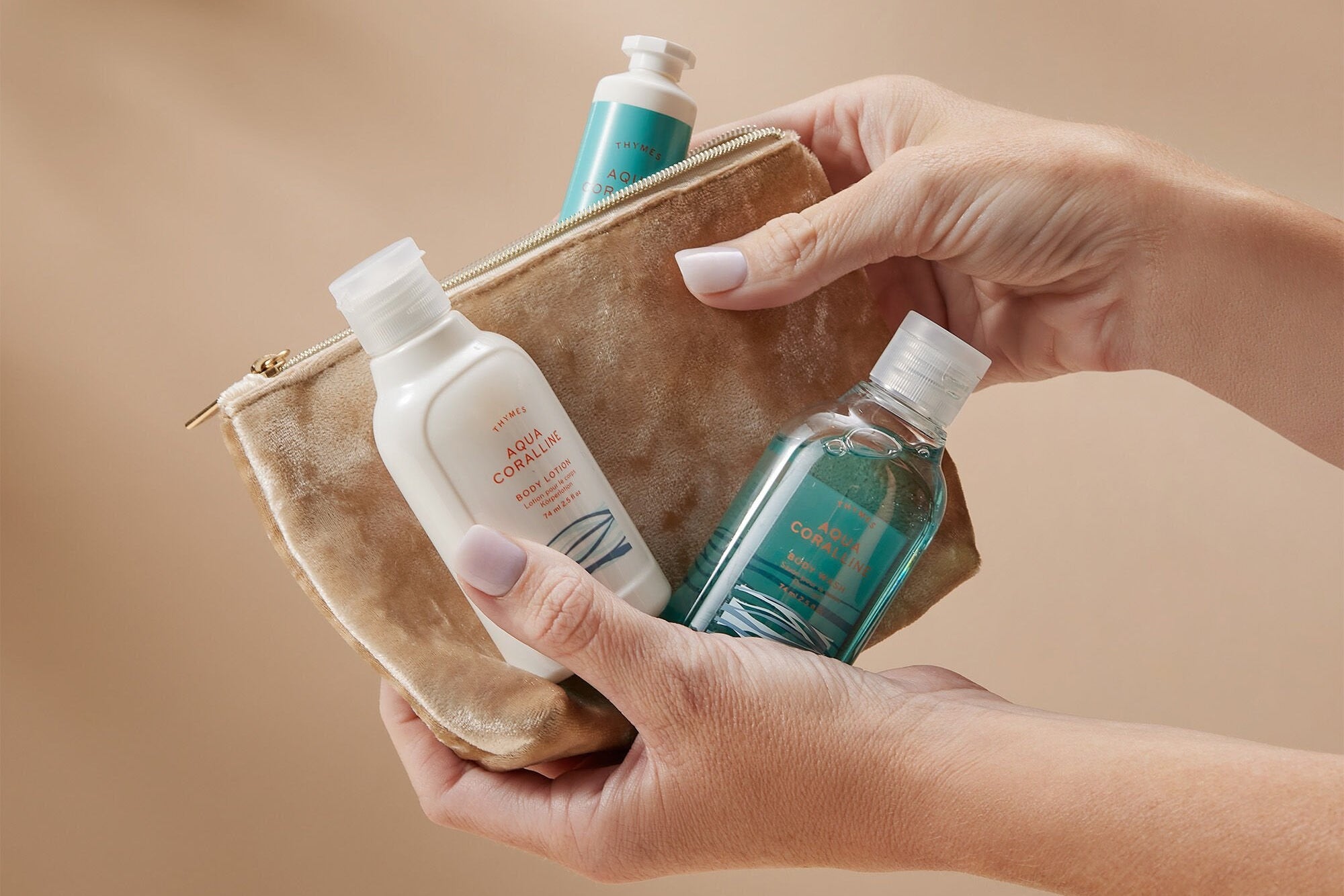 Aqua Coralline Travel Set with Beauty Bag - Image 2